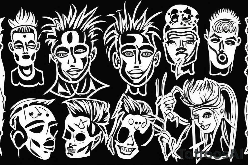 small details, sharp ends, thin lines,
Gothic, playboi carti. tattoo idea