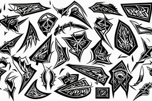 small details, sharp ends, thin lines,
Gothic tattoo idea