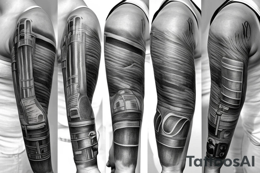 Firefighter sleeve tattoo idea