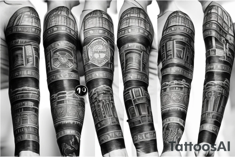 Firefighter sleeve tattoo idea