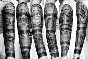 Firefighter sleeve tattoo idea