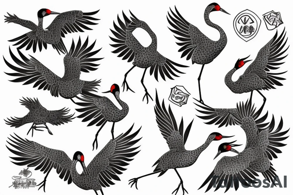 Japanese Crane tattoo idea
