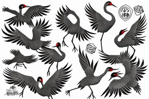 Japanese Crane tattoo idea