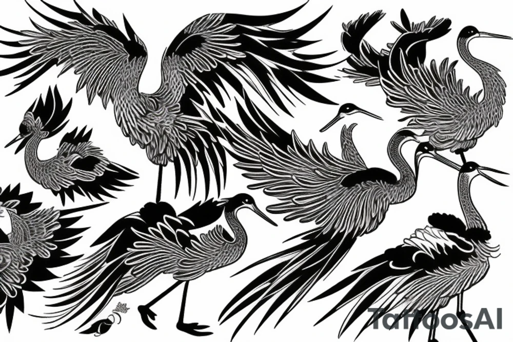 Japanese Crane tattoo idea