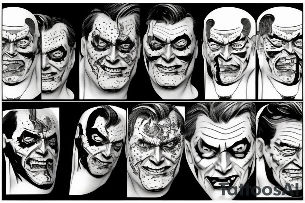 two face from DC comics tattoo idea