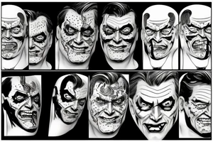 two face from DC comics tattoo idea