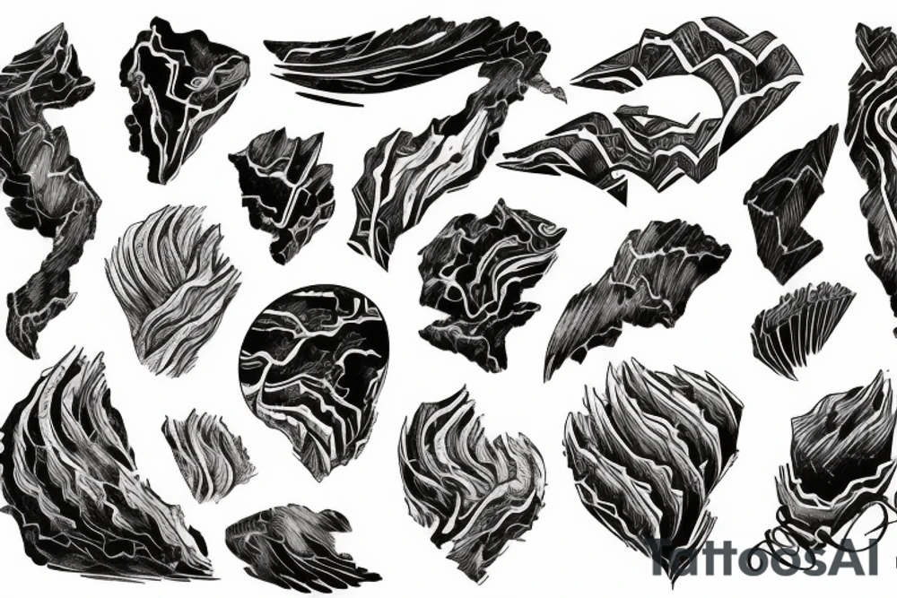 high ridges& stone tattoo idea