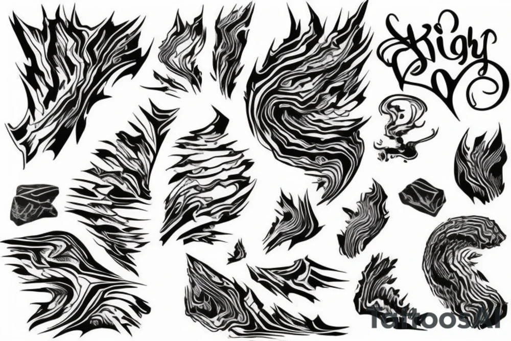 high ridges& stone tattoo idea