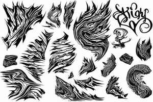 high ridges& stone tattoo idea