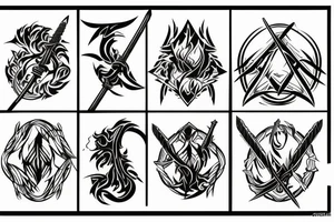 Flaming sword tattoo idea