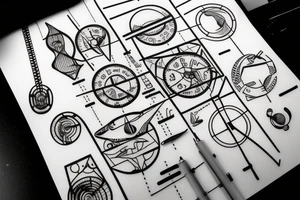 morse code of 1, 2, 3 and 5 tattoo idea