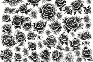 Catrina surrounded by roses tattoo idea