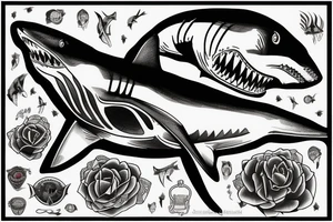 Great white shark tattoo idea