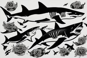 Great white shark tattoo idea