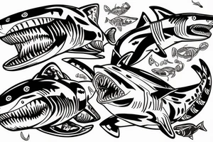 Tiger shark tattoo idea