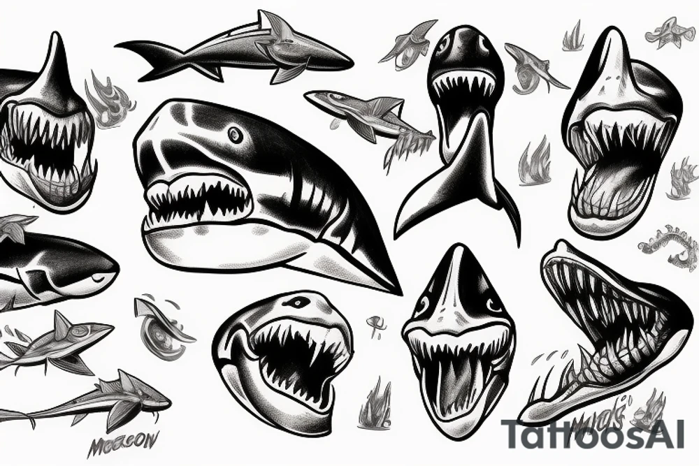 Megalodon tattoo idea