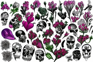 bleeding hearts flower tattoo idea
