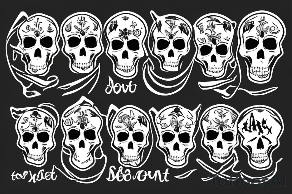 skeleton in the desert tattoo idea