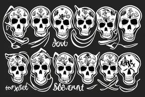 skeleton in the desert tattoo idea