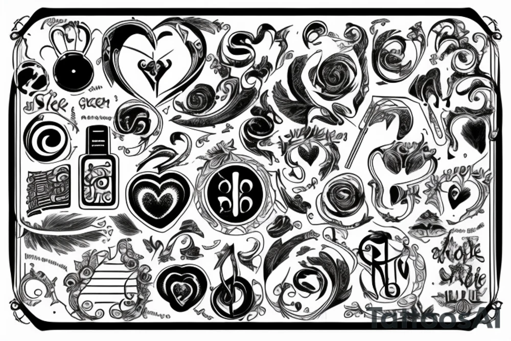 For the love of music symbol tattoo idea