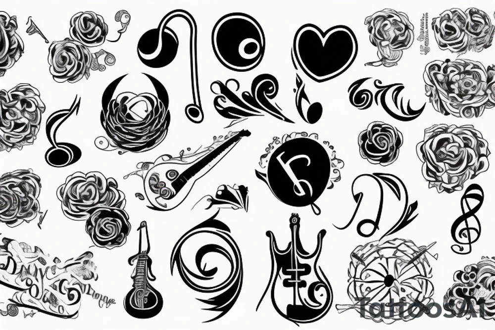 For the love of music symbol tattoo idea