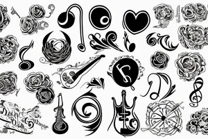 For the love of music symbol tattoo idea