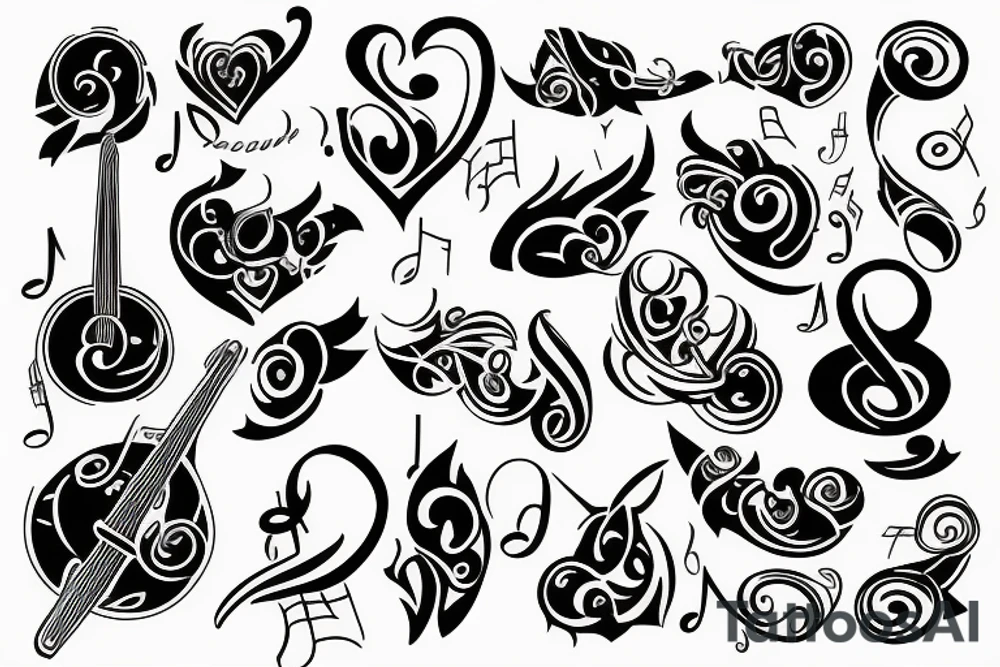 For the love of music symbol tattoo idea