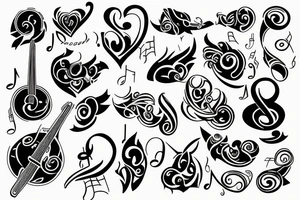 For the love of music symbol tattoo idea