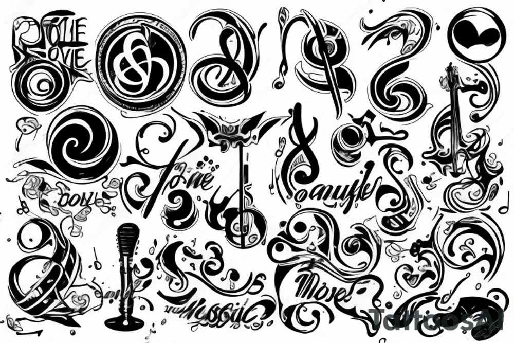 For the love of music symbol tattoo idea