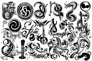 For the love of music symbol tattoo idea