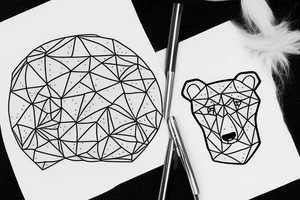 Polar bear with geometry tattoo idea