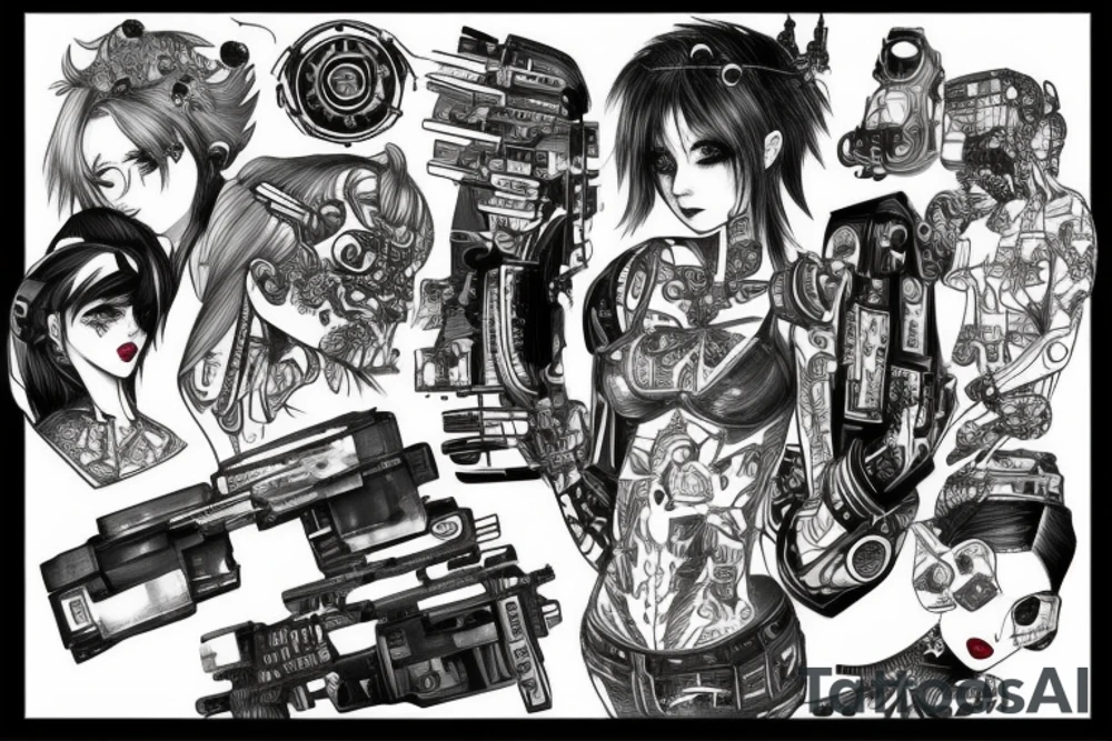 Cyberpunk edgerunners,Rebecca,anime tattoo idea