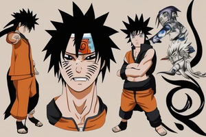 Naruto kurama sasuke tattoo idea