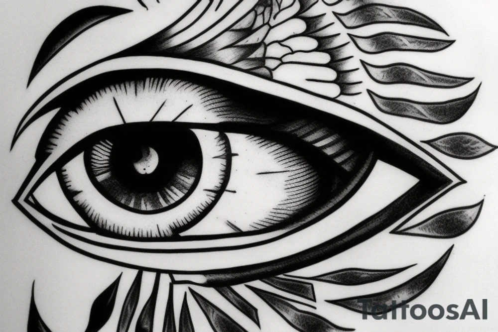 Eye of ra and horus tattoo idea