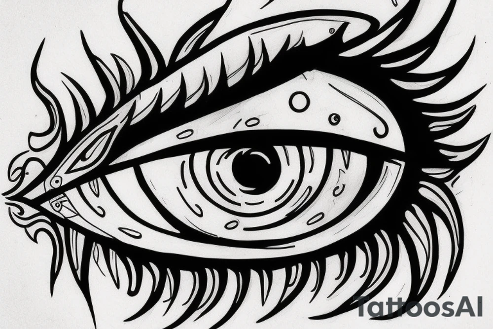 Eye of ra and horus tattoo idea