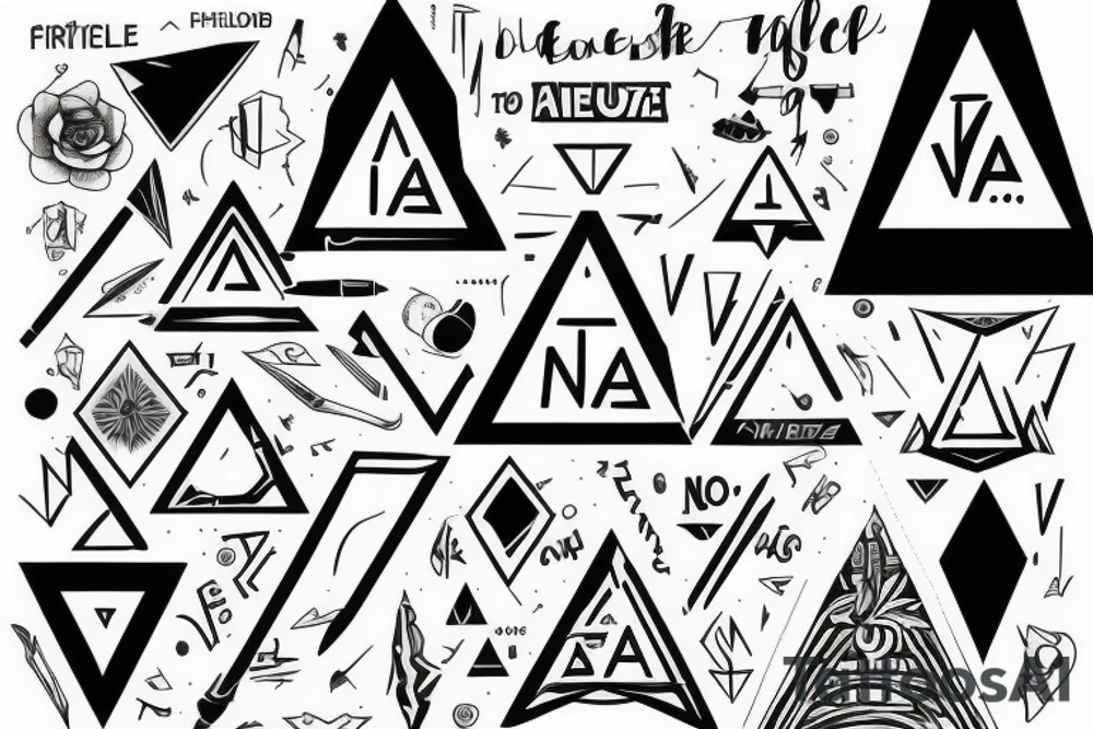 triangle with text vaibhav tattoo idea