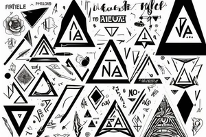 triangle with text vaibhav tattoo idea