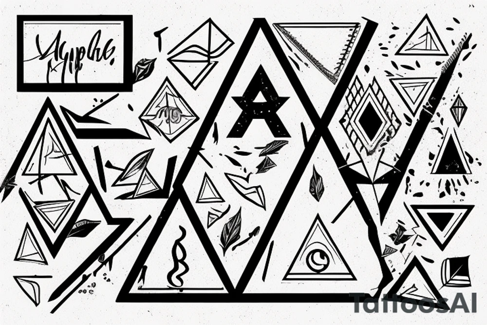 triangle with text vaibhav tattoo idea