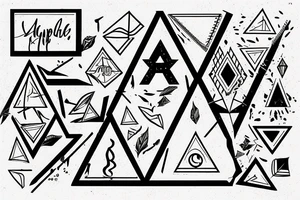 triangle with text vaibhav tattoo idea