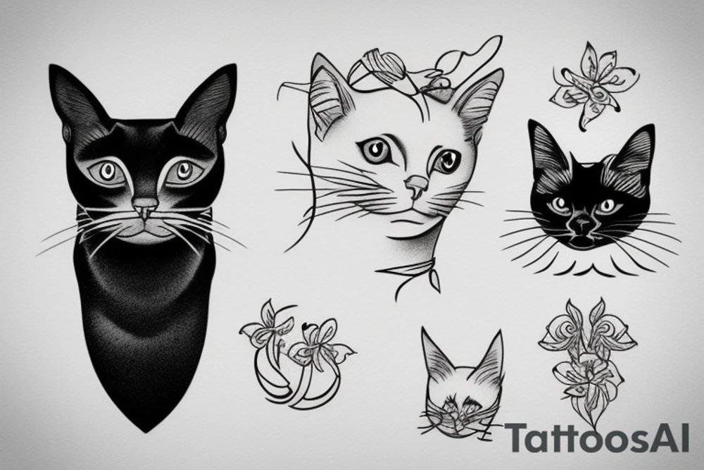 Siamese cat tattoo idea