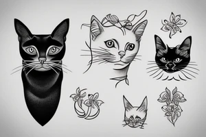 Siamese cat tattoo idea