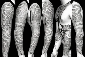 Man trying to kill knife tattoo idea
