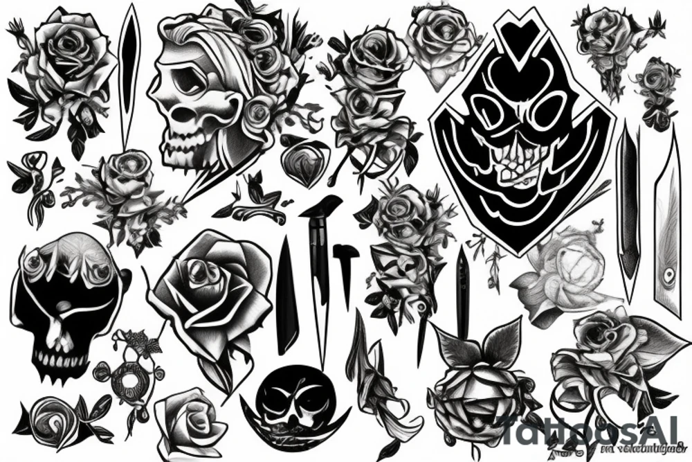 Stabbing tattoo idea