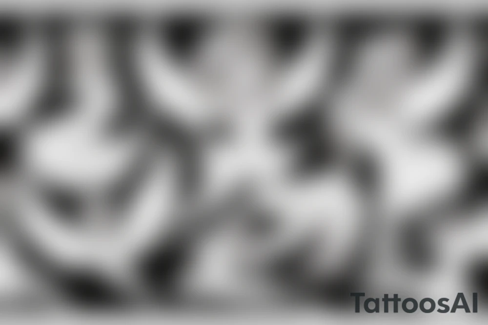 3 Angels dancing around a dead devil tattoo idea