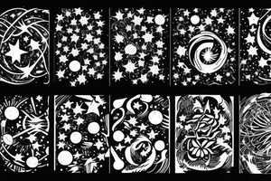 space, constellations, stars, flower (thale cress).
BACK TATTOO tattoo idea