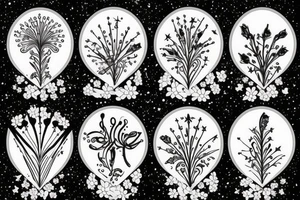 space, constellations, stars, flower (thale cress).
BACK TATTOO tattoo idea