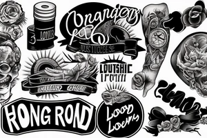 Forearm tattoo, long hard road to success tattoo idea