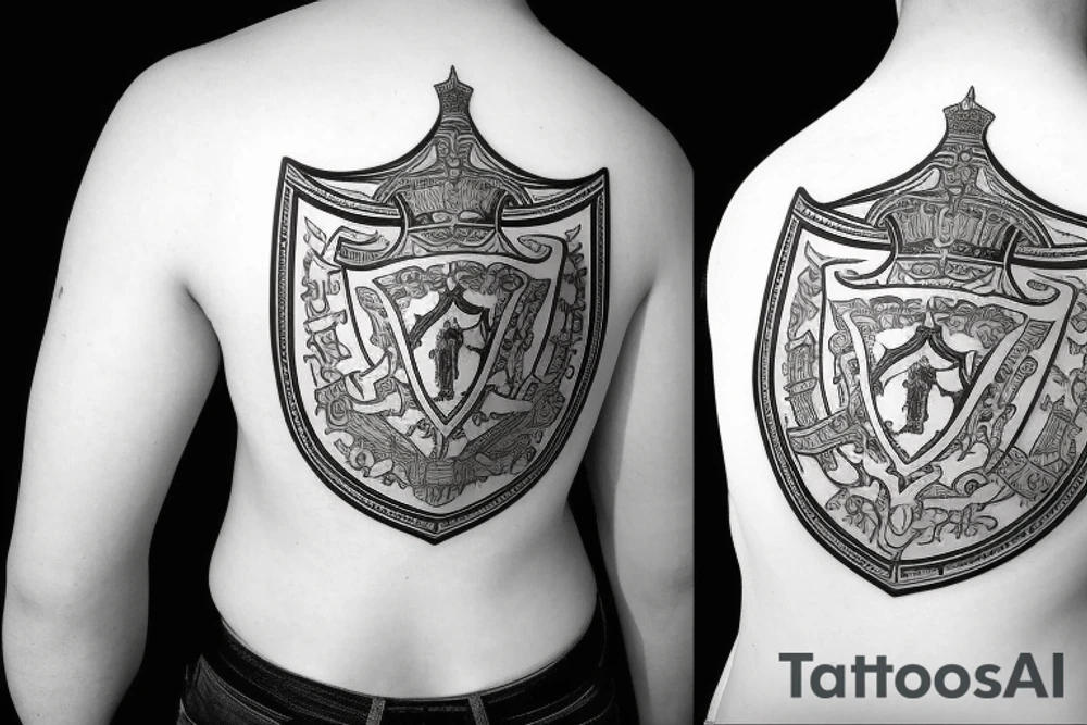 The coat of arms of Lithuania is a mounted armoured knight holding a sword and shield tattoo idea