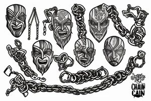 Chain with kratos tattoo idea