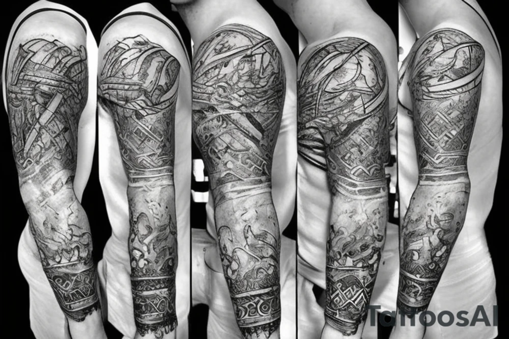 Chain with kratos tattoo idea